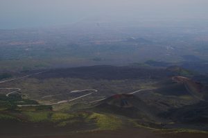 La côte vue de l'Etna