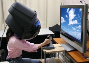 Un casque VR encombrant