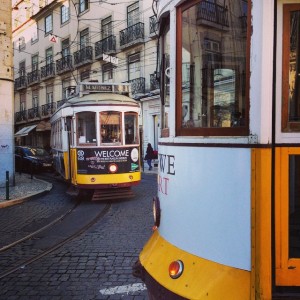 Photo pittoresque du tramway de Lisbonne