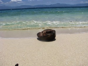 Sur une plage des Philippines