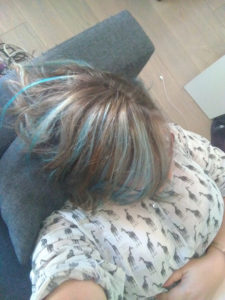Mes cheveux bleus