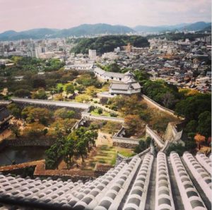 Vue du sommet du château Himeji