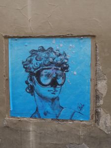 David en mode street art à Florence