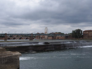 La Garonne vue de l'espace Bazacle à Toulouse