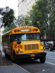 Un bus scolaire à New York