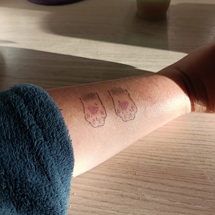 Mon tatouage pattes de chat